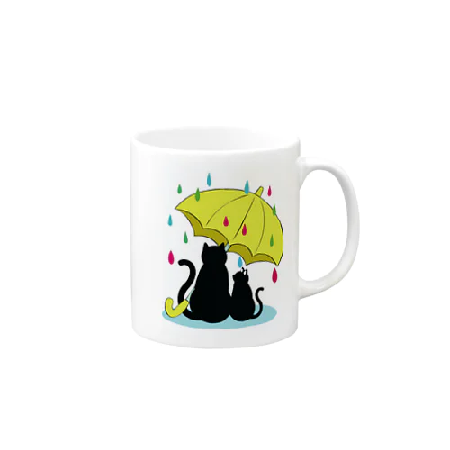 猫の雨宿り Mug