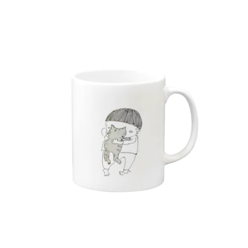 ネコを吸うかりあげさん Mug