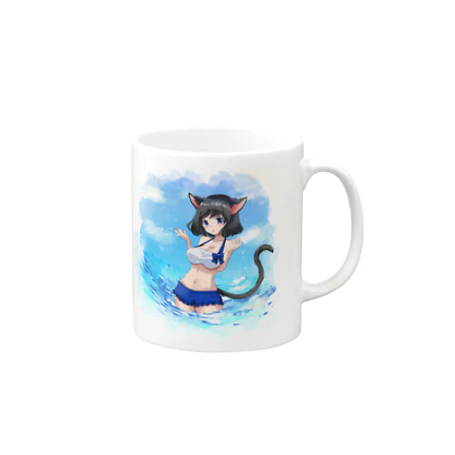 黒猫さんバカンス Mug