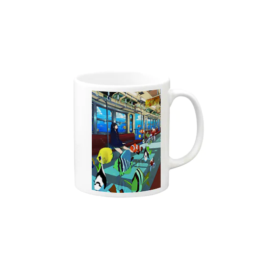 海中電車 Mug