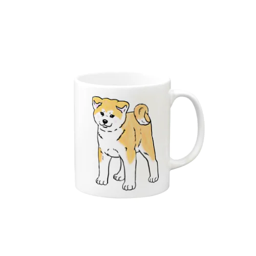 秋田犬の展覧会立ち込み練習 Mug