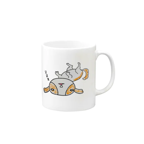 寝るとき白目の犬  Mug