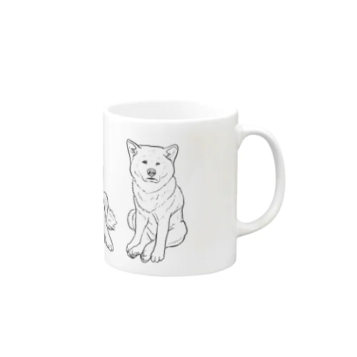 トリプル小梅は秋田犬 Mug