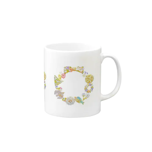 flower ribbon cup マグカップ