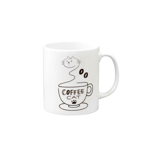 COFFEE CAT 2 湯気猫 Mug