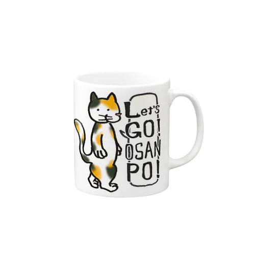 おさんぽにゃんこ Mug