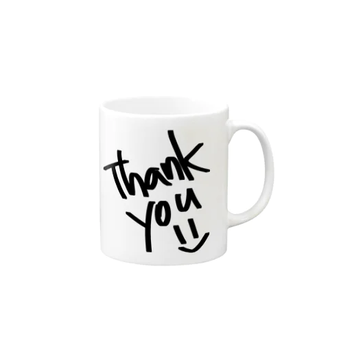 カフェ風「Thank you」 マグカップ