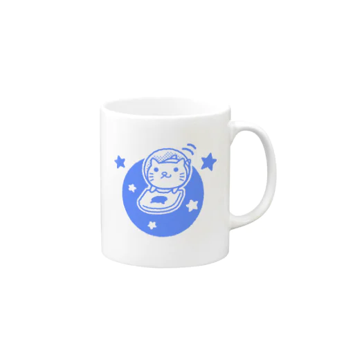 宇宙ネコ遊泳 Mug