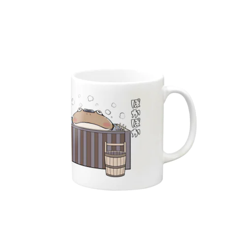 ぽかぽか風呂ッグ　バジェットガエル　背景なしVer Mug