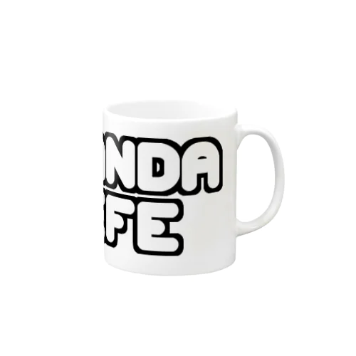 NO PANDA NO LIFE (BLACK) マグカップ