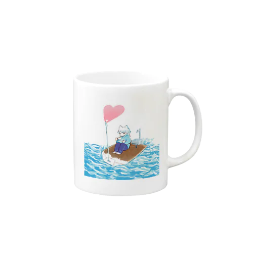 紅茶味の海を飲むねこ Mug
