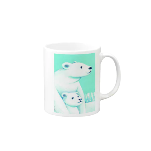 シロクマ親子 Mug