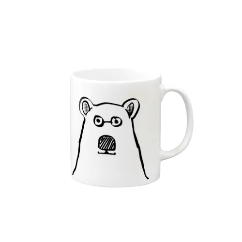 くま(もず)しろぬり Mug