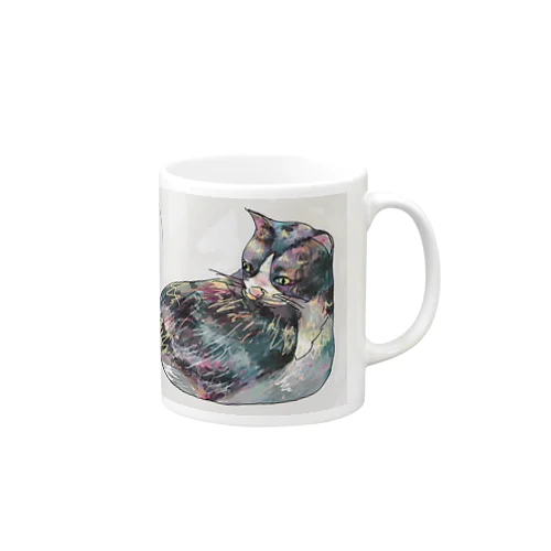 はちわれキャット Mug