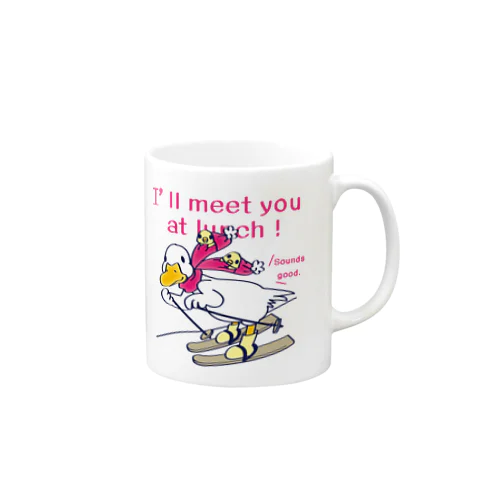 CT75あひるのおひるさんのスキーＡ Mug