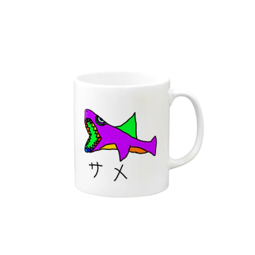 サメの絵 Mug