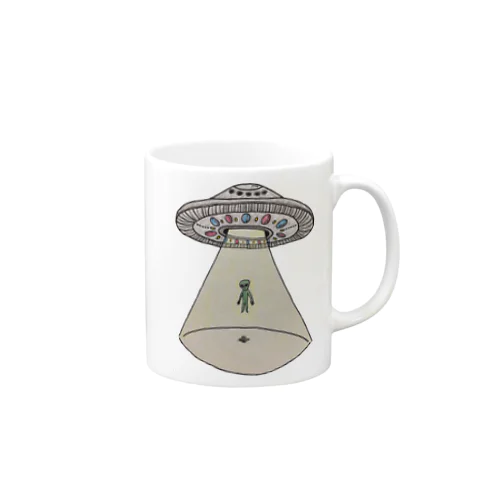 UFOから宇宙人 マグカップ