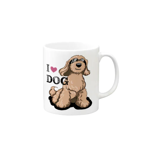 I LOVE DOG茶色のイケワン Mug