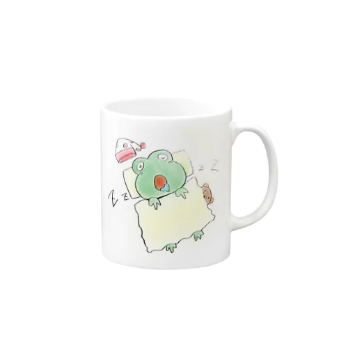 寝てるカエルさん Mug