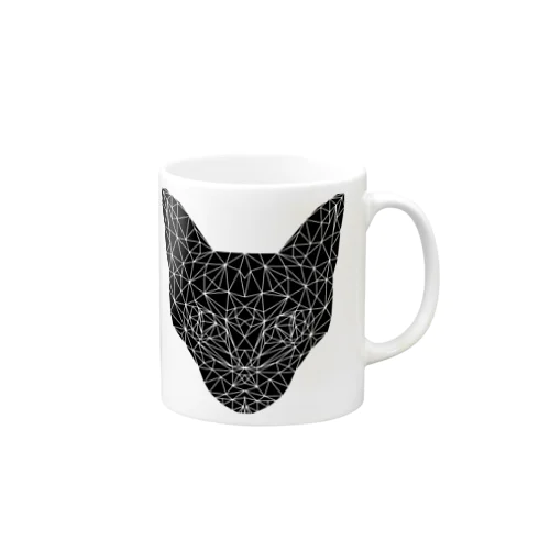 白黒ネコ、猫 マグカップ