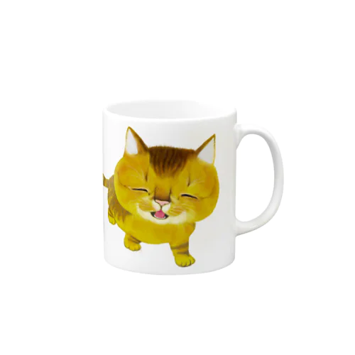 黄色いキモ猫 Mug