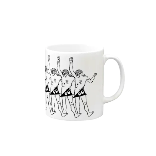 踊るキリスト+局部にはスリスリくん Mug