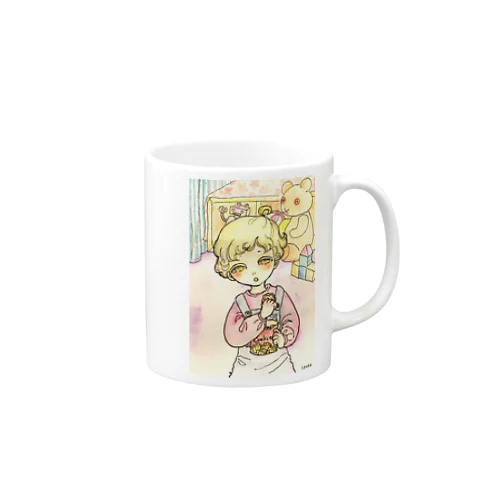 お菓子大好き　おしゃまな女の子ペティ Mug