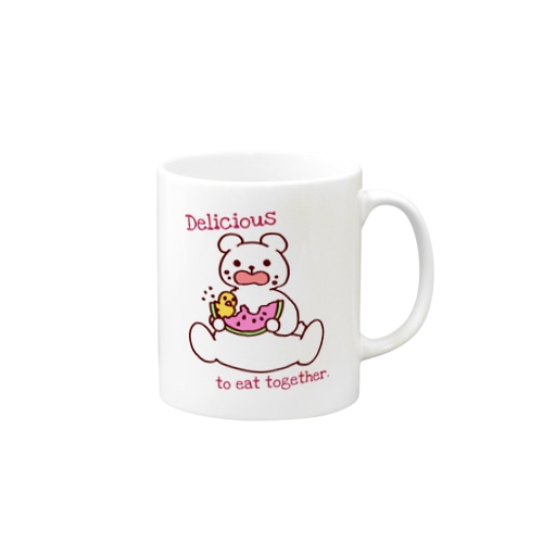 しろくまとひよこ Mug
