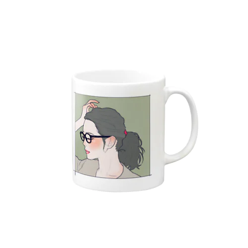 眼鏡女子 Mug