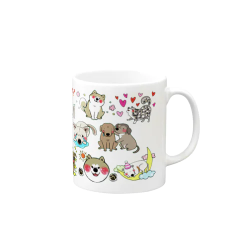 保護犬達の楽園メンバー集合2 Mug