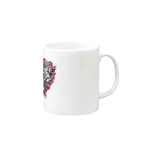 モノクロハート Mug