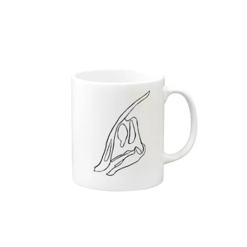 サウロロフス白縦 Mug