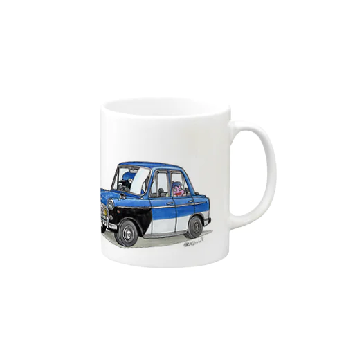 オオルリと名車 Mug