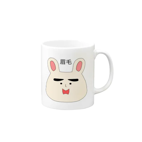 眉毛うさぎーる Mug