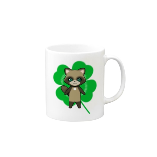 四つ葉印の化け狸ちゃん Mug