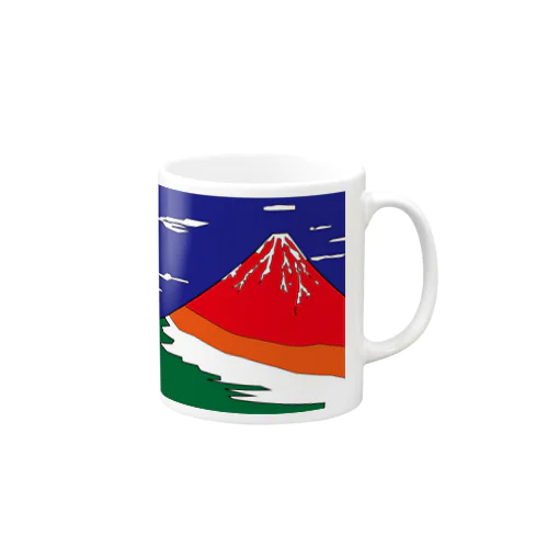 北斎 赤富士モチーフ Hokusai motif1 [Red Mt. Fuji] Mug