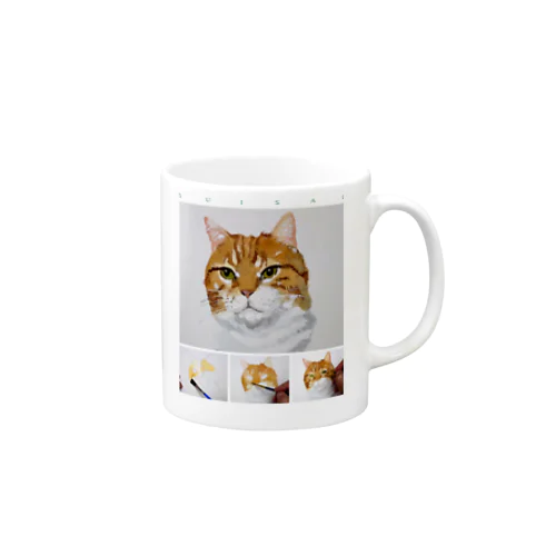 【水彩】 ねこ Mug