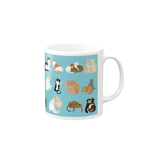 猫ちゃんマグカップ（ブルー） Mug