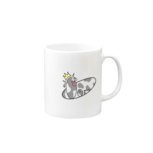 カウ柄おうさまロゴ Mug