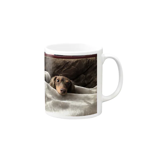 ミニチュアダックス　ラム　ひょっこり犬 Mug