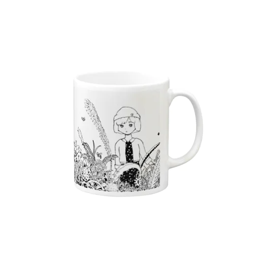 植物と女の子 Mug