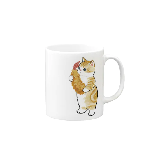 えびふらいに恋するにゃん Mug