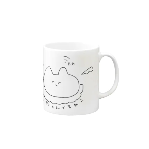 わいふぁいとんでるねこ【(  ◜ ࿀ ◝  )】 Mug