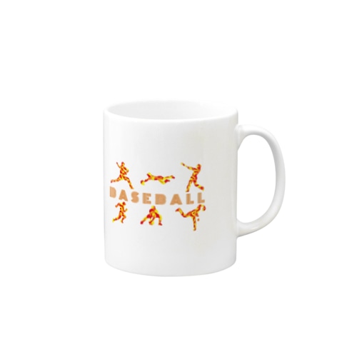 野球迷彩柄レッド系 Mug