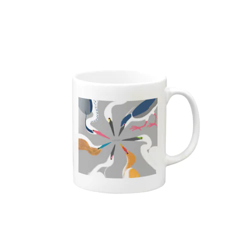 鷺の婚姻色パレット Mug