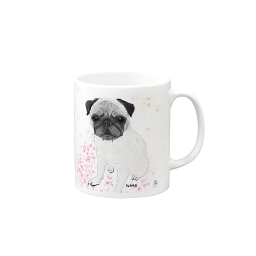 Pug Hana  マグカップ