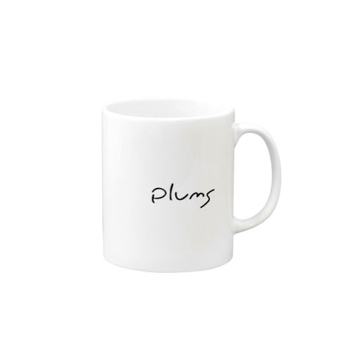 plums 黒字ロゴ Mug