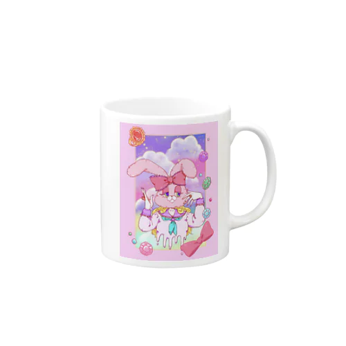 うさぎ頭のゆめかわセーラー少女~背景付き Mug