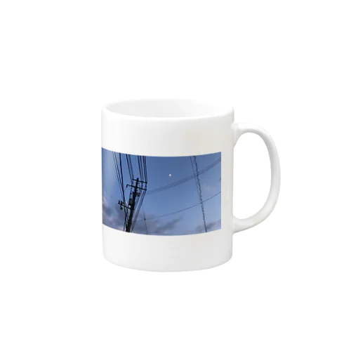 夜空と電信柱 Mug