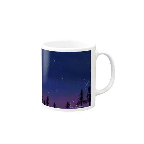 濃紺と紫の星空 Mug